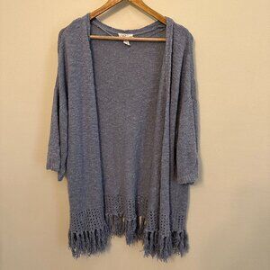 Beautiful Stone Blue Summer Cardigan LOFT Sweater